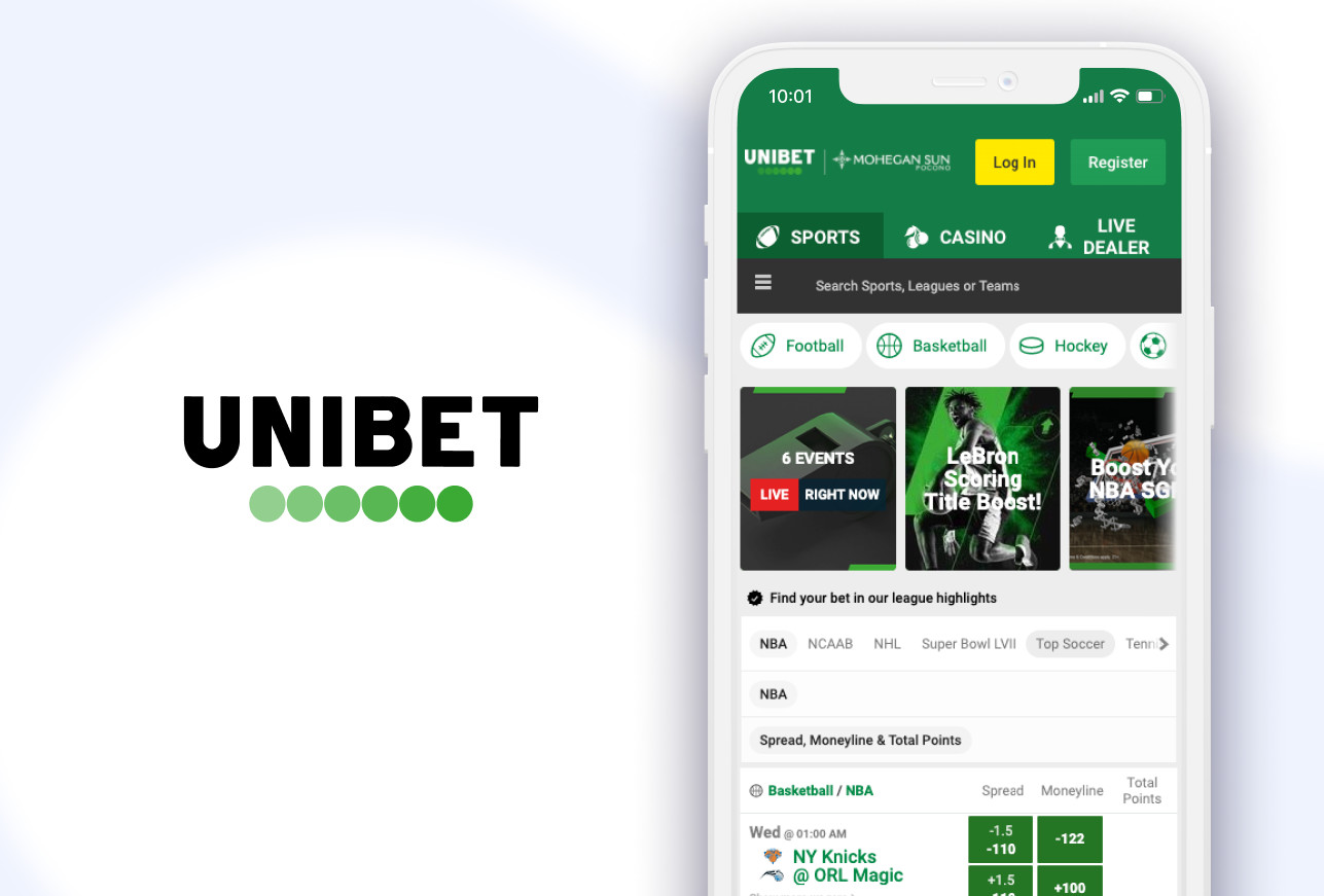 Screenshot Main Page Unibet Sports
